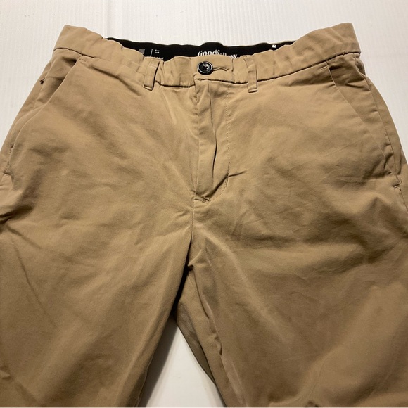 Men’s Goodfellow Hennepin Tech Slim Tan 30x32 Wrinkle Resist Nylon Blend Pants - Picture 2 of 9